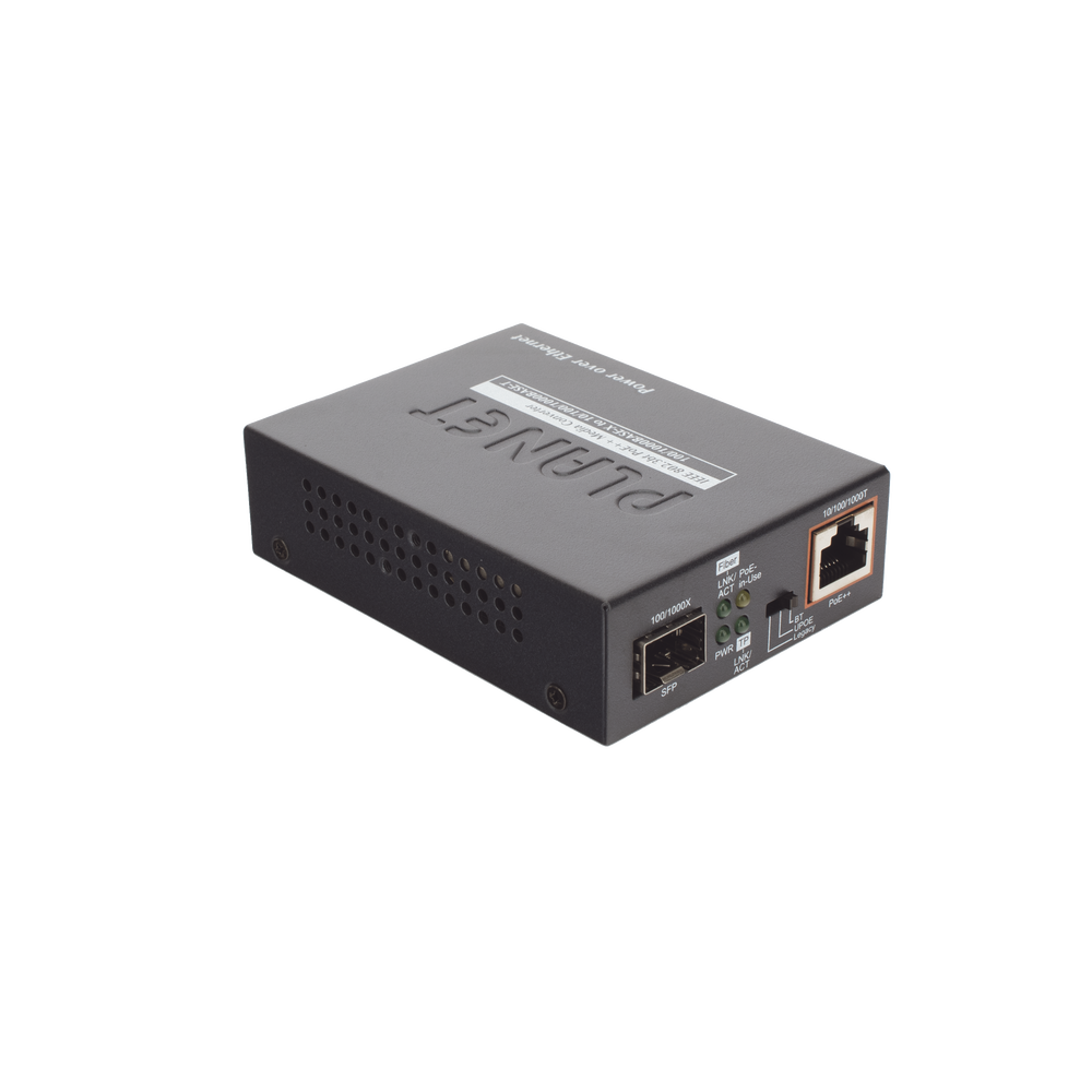 Convertidor de Medios PoE, 1 Puerto RJ45 Gigabit con Salida PoE 802.3af/at/bt (Hasta 60 W)/ 1 Puerto SFP 100/1000BASE-X - Imagen 6