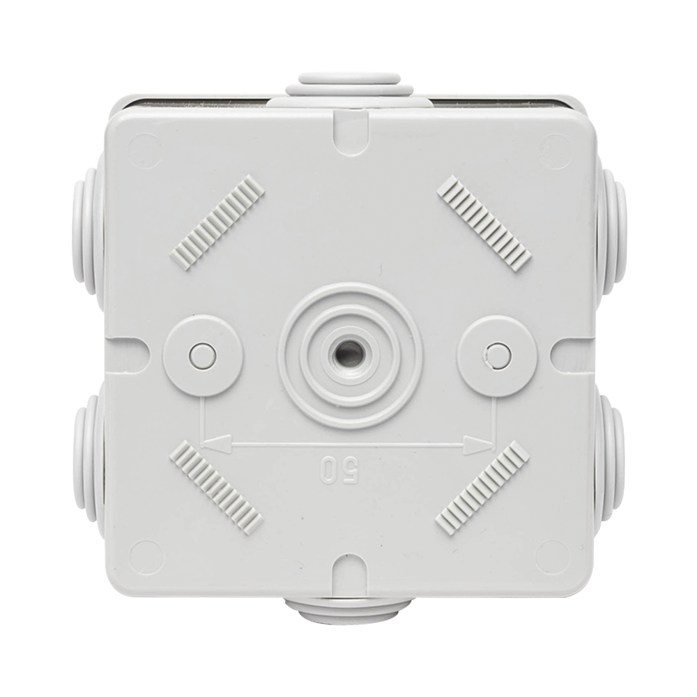 Caja Estanca de PVC Para Derivación y Conexión, 6 Entradas, Tapa a Presión, 80×80×40 mm (Mayor Área Interna, Uso Exterior IP44, Material que no Propaga el Fuego y Libre de Hálogenos - Imagen 4