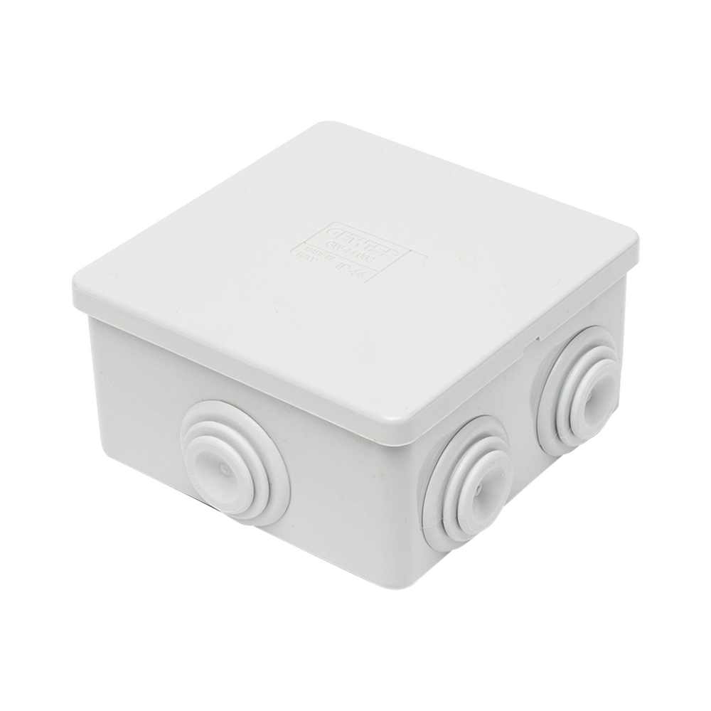 Caja Estanca de PVC Para Derivación y Conexión, 6 Entradas, Tapa a Presión, 80×80×40 mm (Mayor Área Interna, Uso Exterior IP44, Material que no Propaga el Fuego y Libre de Hálogenos - Imagen 3