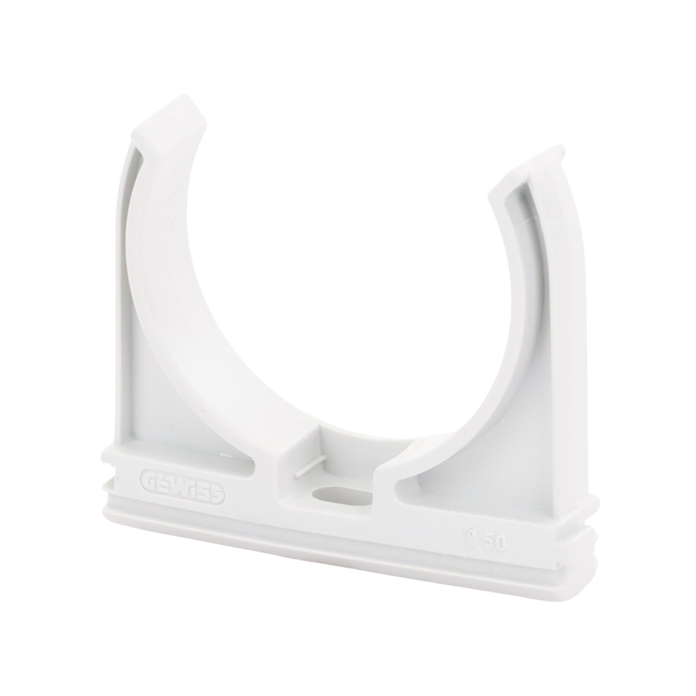 Soporte de presión (Abrazadera), PVC Auto-extinguible, abierto para tubería de 50 mm - Imagen 3