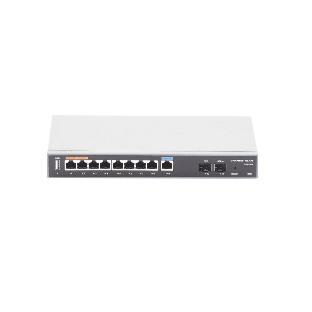 Router Gigabit VPN / Balanceador de cargas / 60,000 sesiones NAT / 9 puertos 10/100/1000 Mbps + 2 puertos SFP (WAN/LAN) / 1 puerto entrada PoE(af/at) / 2 puertos salida PoE (af/at) / Compatible con GWN Cloud. - Imagen 4
