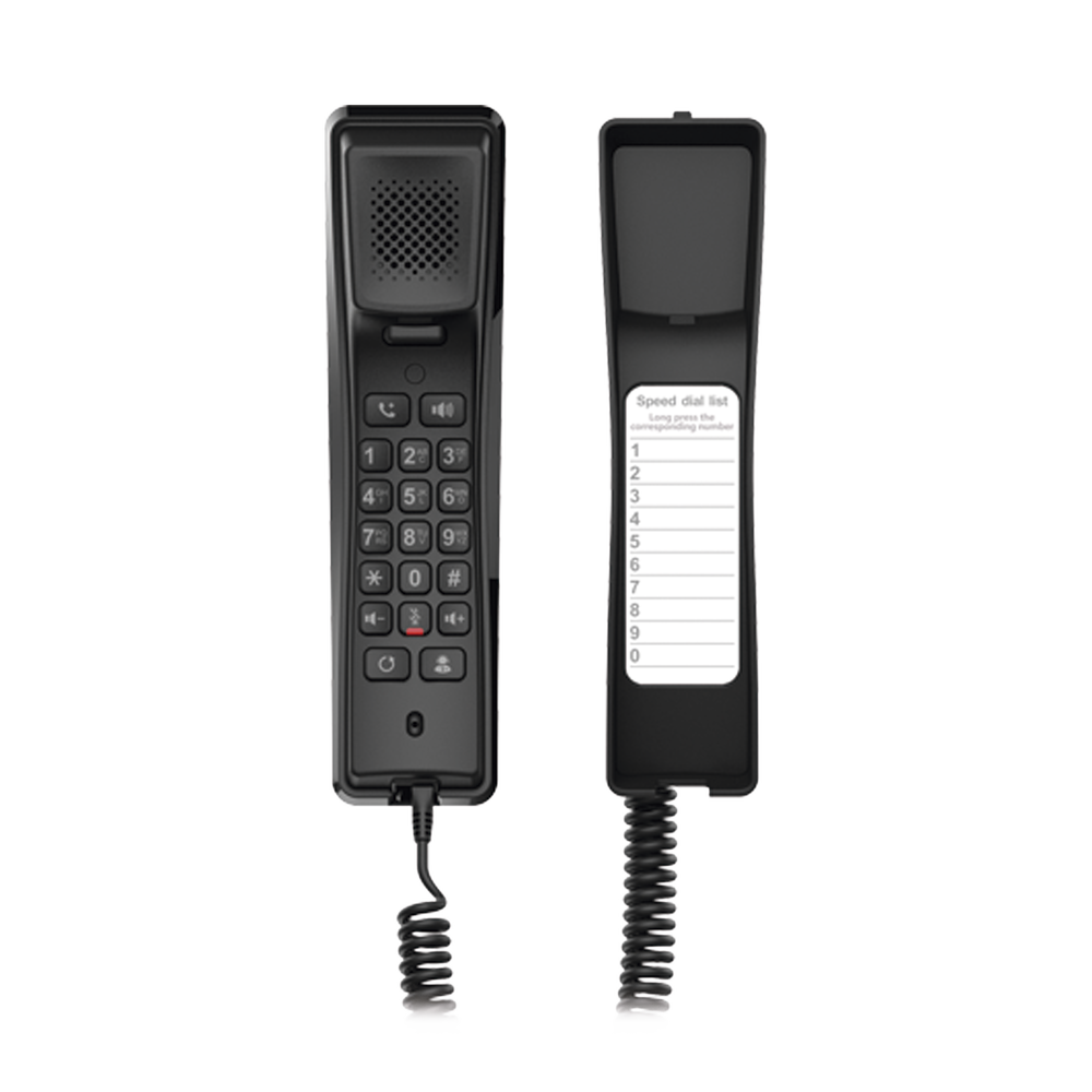 Teléfono IP profesional para Hotelería, montaje en pared, teclado numérico estándar, conferencia de 3 vías, Opus y PoE. - Imagen 5