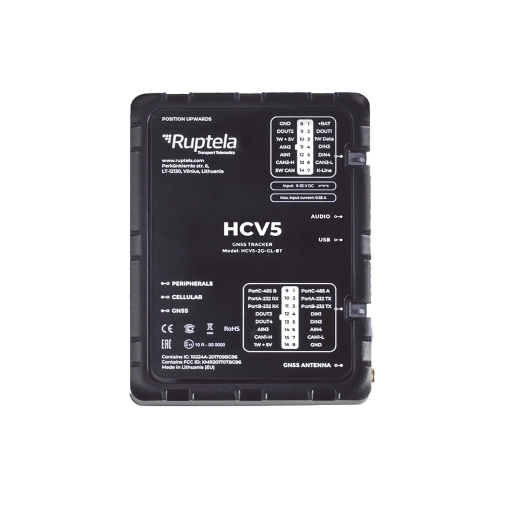 Localizador 4G LTE Obtenga información de la computadora del vehiculo lectura CAN, OBD y LCV / Sensores Bluetooth / Vehiculos ligeros / Vehiculos pesados  / RS485 / RS232 / Análogico / RFID