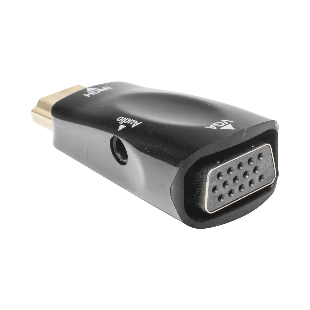 Adaptador (Convertidor) HDMI a VGA / HDMI Macho a VGA Hembra / Resolución 1920x1080 @ 60Hz / Adaptador de Audio de 3.5 mm / Chapado en Níquel - Imagen 4