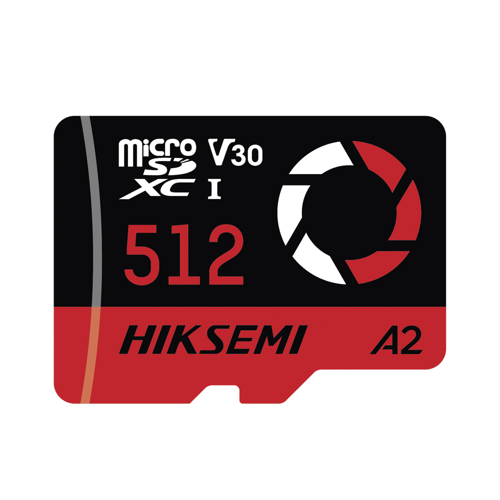 Memoria microSD / 512 GB / 180 MB/s Lectura / 150 MB/s Escritura / V30 U3 A2 / Para Drones y Cámaras de Acción / HIKSEMI CAPTURE E3
