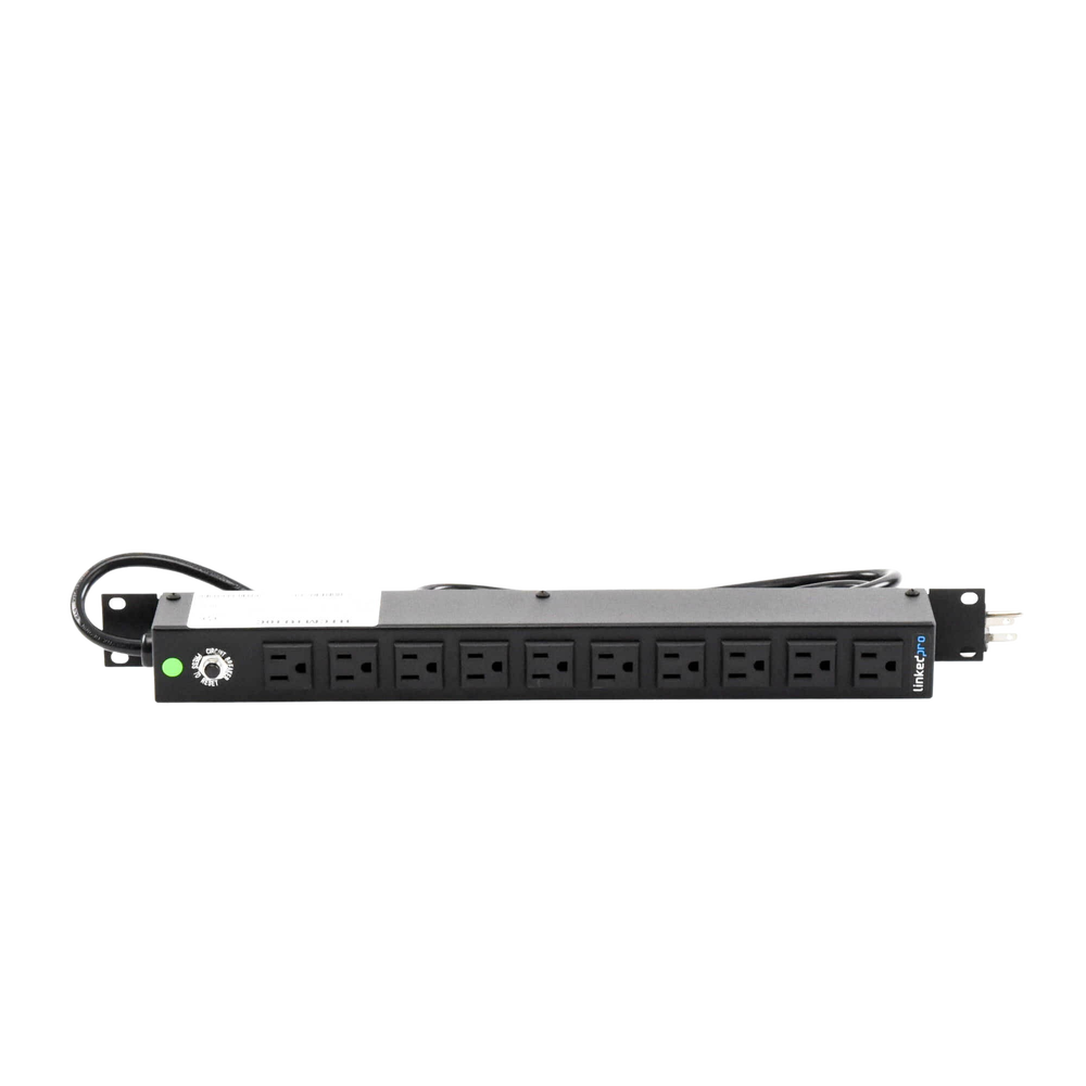 Multicontacto Horizontal (PDU) de 10 Contactos (NEMA 5-15R) Rack 19" 1UR. Voltaje Entrada/Salida: 120Vca/15A - Imagen 5