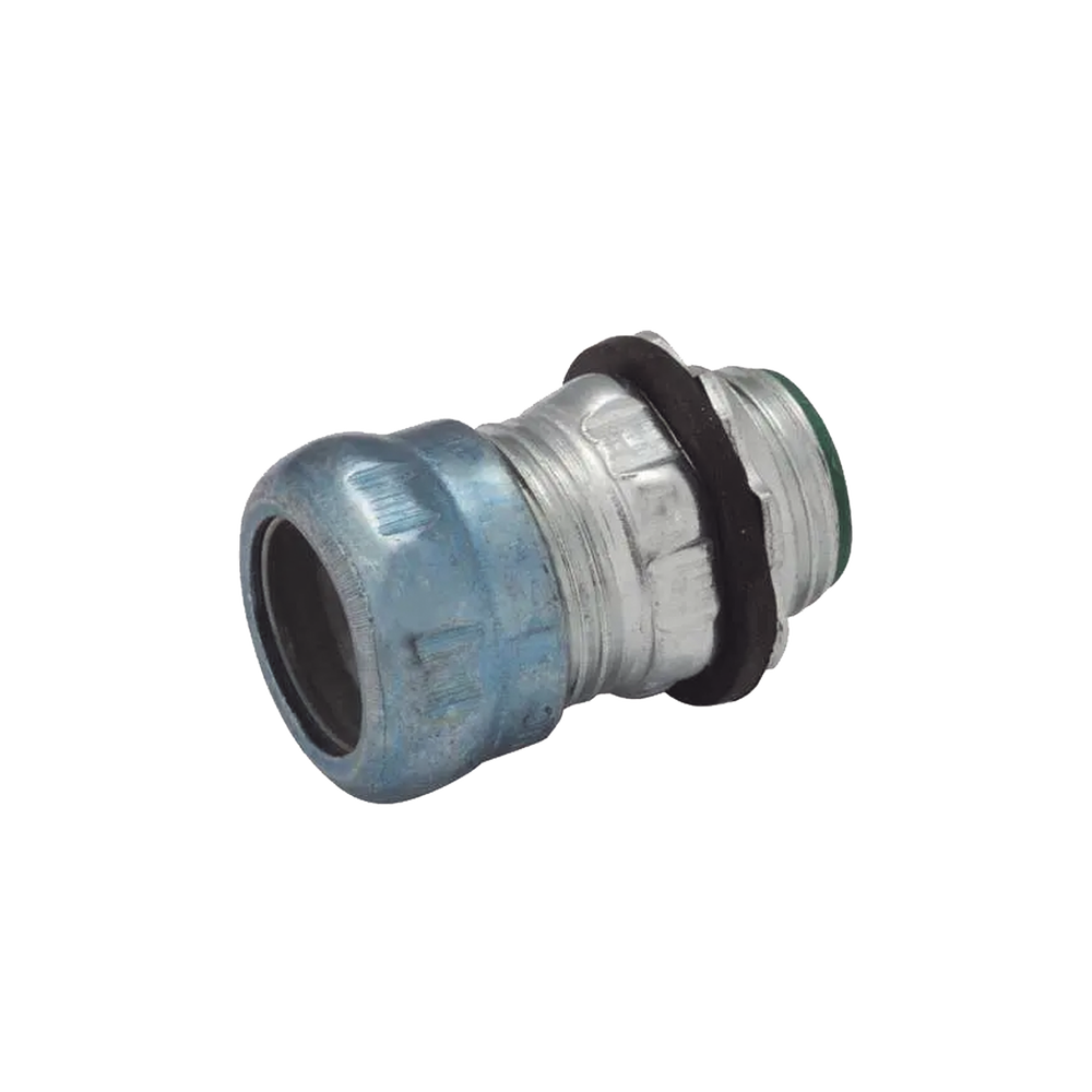 Conector de Compresión Impermeable aislado de Acero Galvanizado para Pared Delgada de 3/4" .