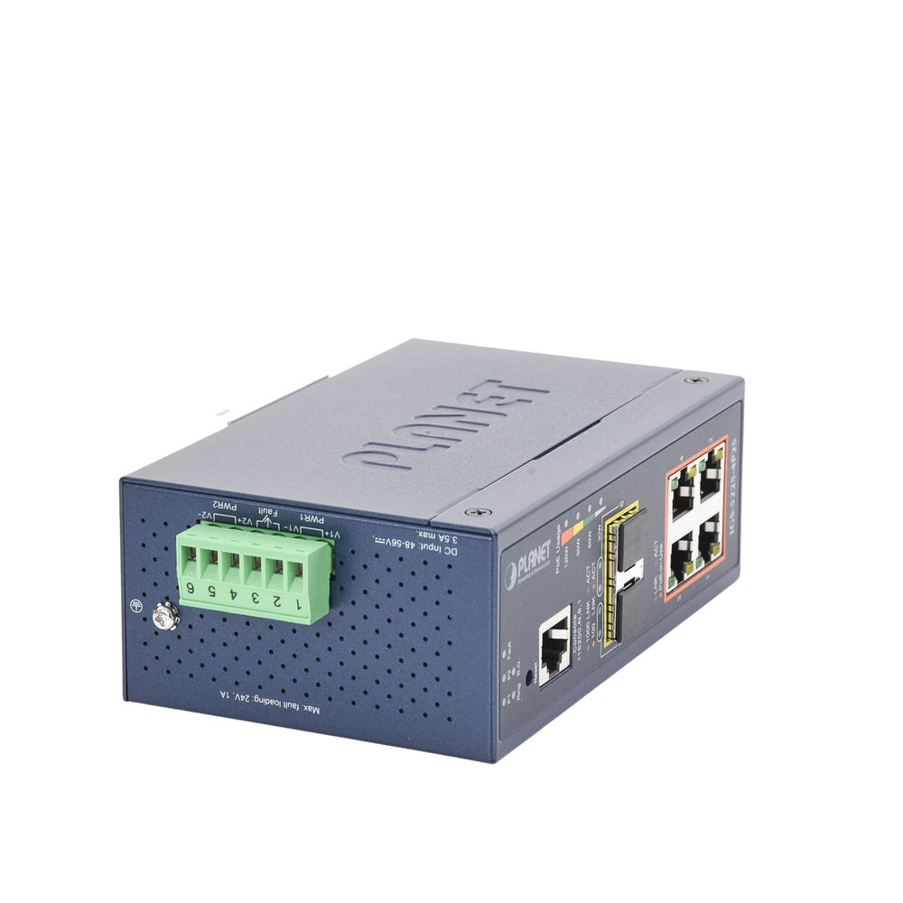 Switch Industrial Administrable Capa 2, 4 Puertos PoE 802.3af/at 10/100/1000T, 2 Puertos SFP 100/1000X - Imagen 3