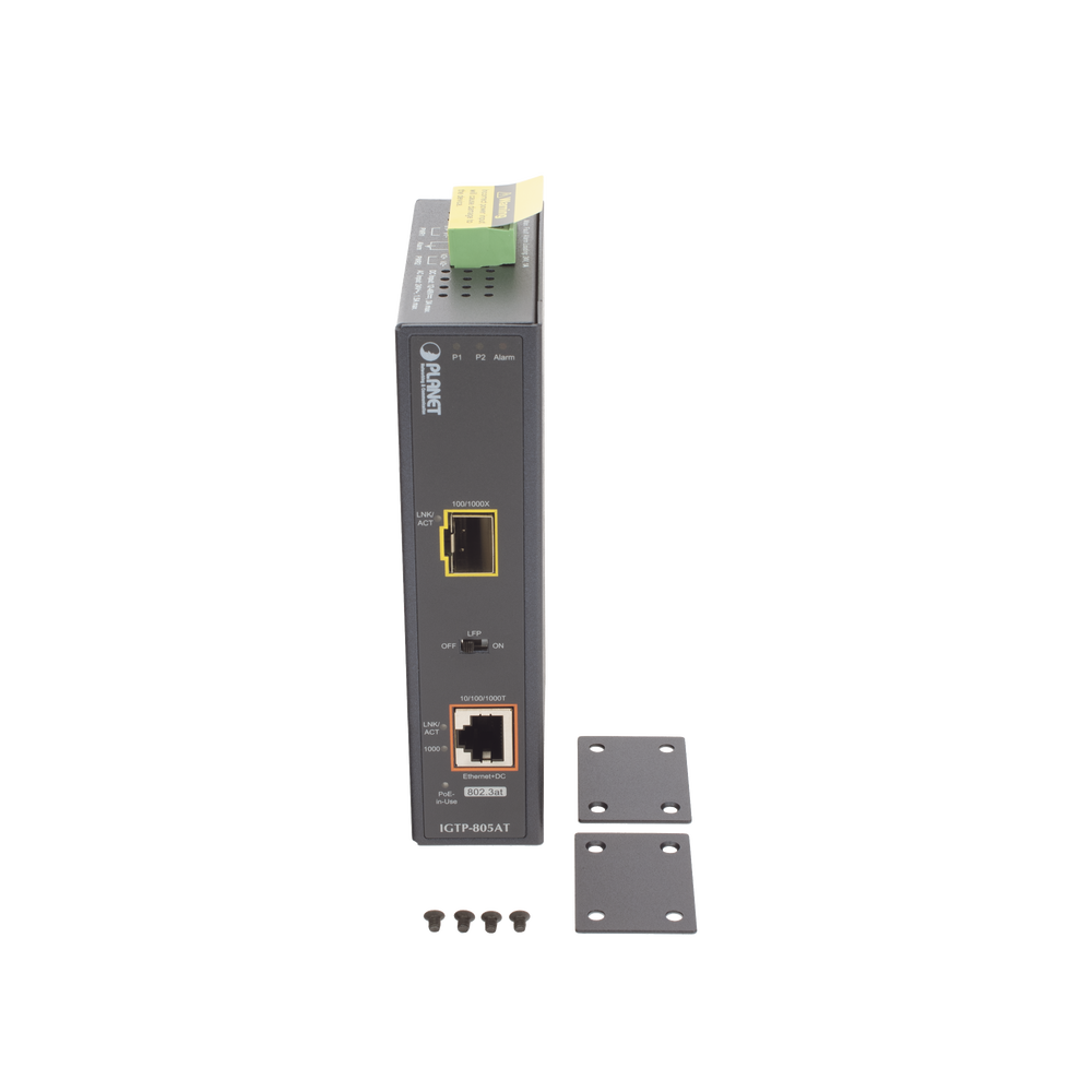 Convertidor de Medios PoE Industrial, Puerto SFP 1000BASE-SX/LX a Puerto RJ45 Gigabit con Salida PoE 802.3at (Hasta 30 W). - Imagen 8