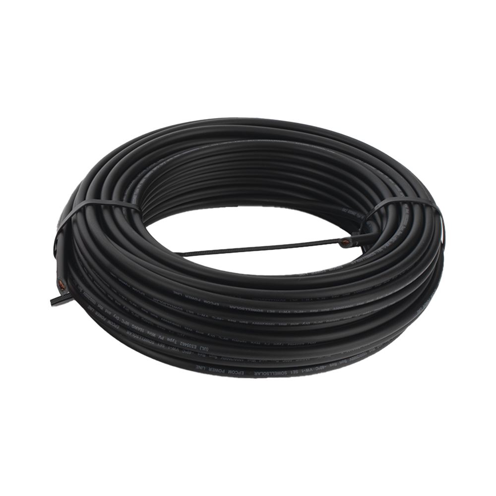 Kit de 2 rollos de 25 metros de cable fotovoltaico de cobre, rojo y negro, calibre 10 AWG (6mm²), Tipo PV, 1000/2000 V y 120°C. - Imagen 7
