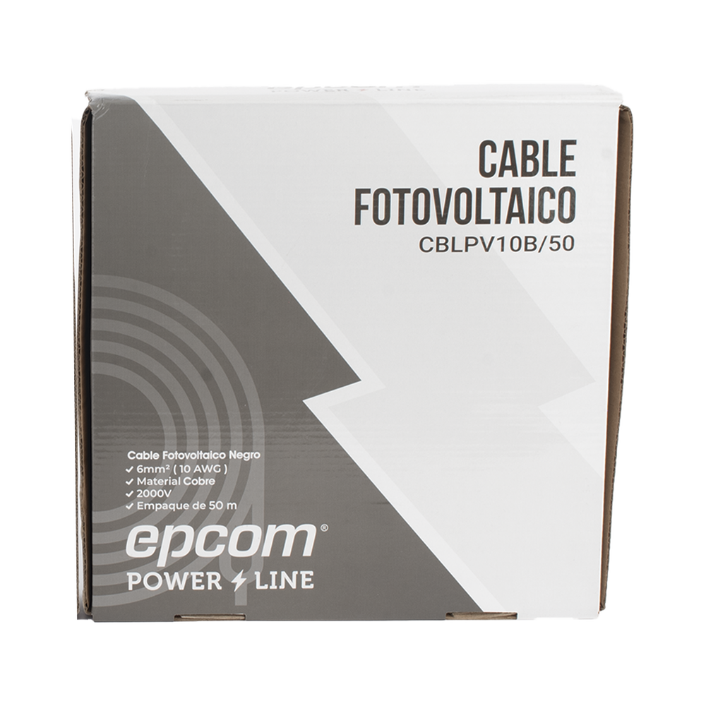 Kit de 2 rollos de 50 metros de cable fotovoltaico de cobre, rojo y negro, calibre 10 AWG (6mm²), Tipo PV, 1000/2000 V y 120°C. - Imagen 3