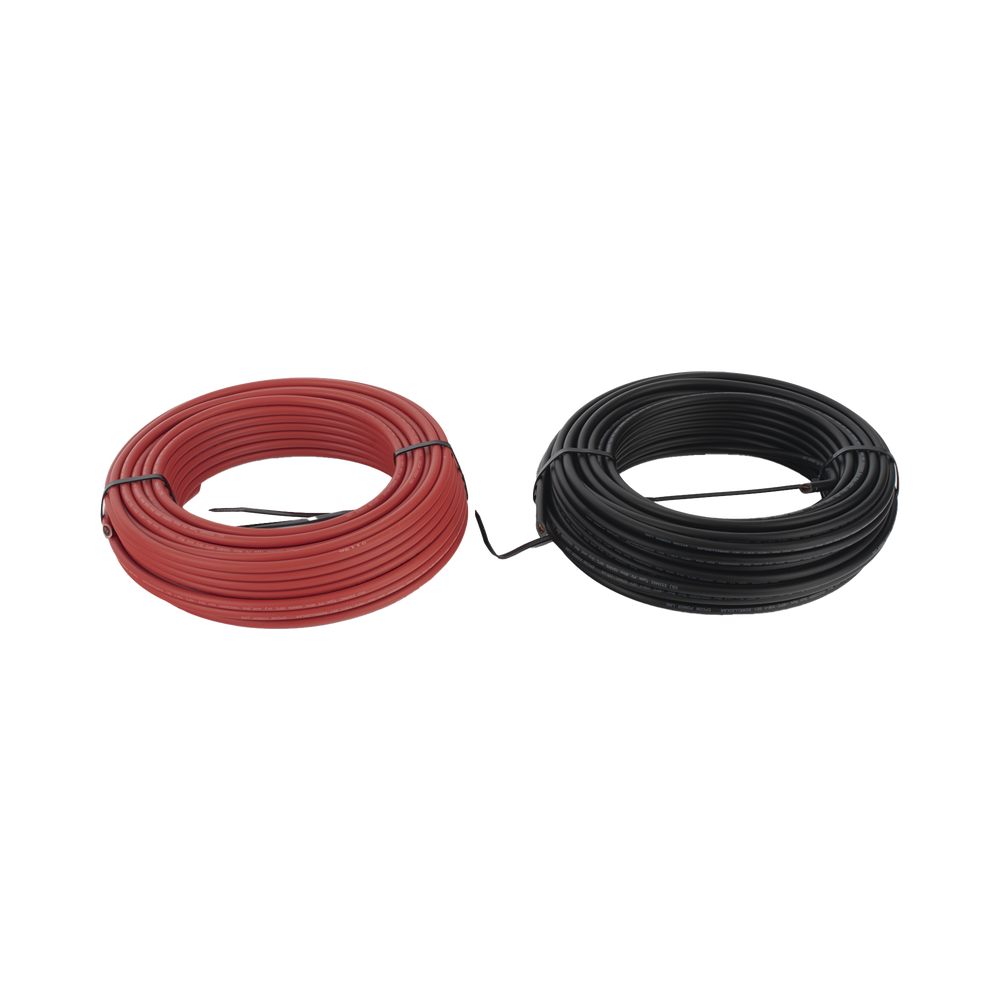 Kit de 2 rollos de 50 metros de cable fotovoltaico de cobre, rojo y negro, calibre 10 AWG (6mm²), Tipo PV, 1000/2000 V y 120°C. - Imagen 5