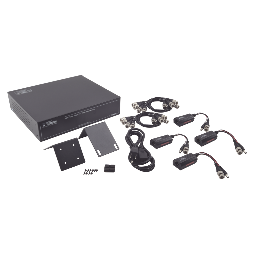 Kit de TRANSCEPTOR ACTIVO DE 8 CANALES / VIDEO+PODER en un solo Cable UTP / 150 metros en 4K, 200 metros en 5 MP/ Envía 36 Vcc y Recibe 12 Vcc / TODO INCLUIDO PARA RACK / Compatible con cámaras HD-TVI/CVI/AHD/CVBS / INSTALACIÓN LIMPIA - Imagen 4