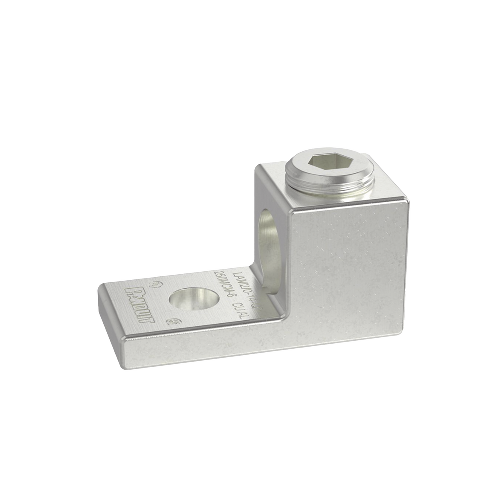 Terminal tipo Lengüeta Recta de Aluminio con Agujero 1/4", y Barril para Cable #14 - 2/0 AWG - Imagen 3