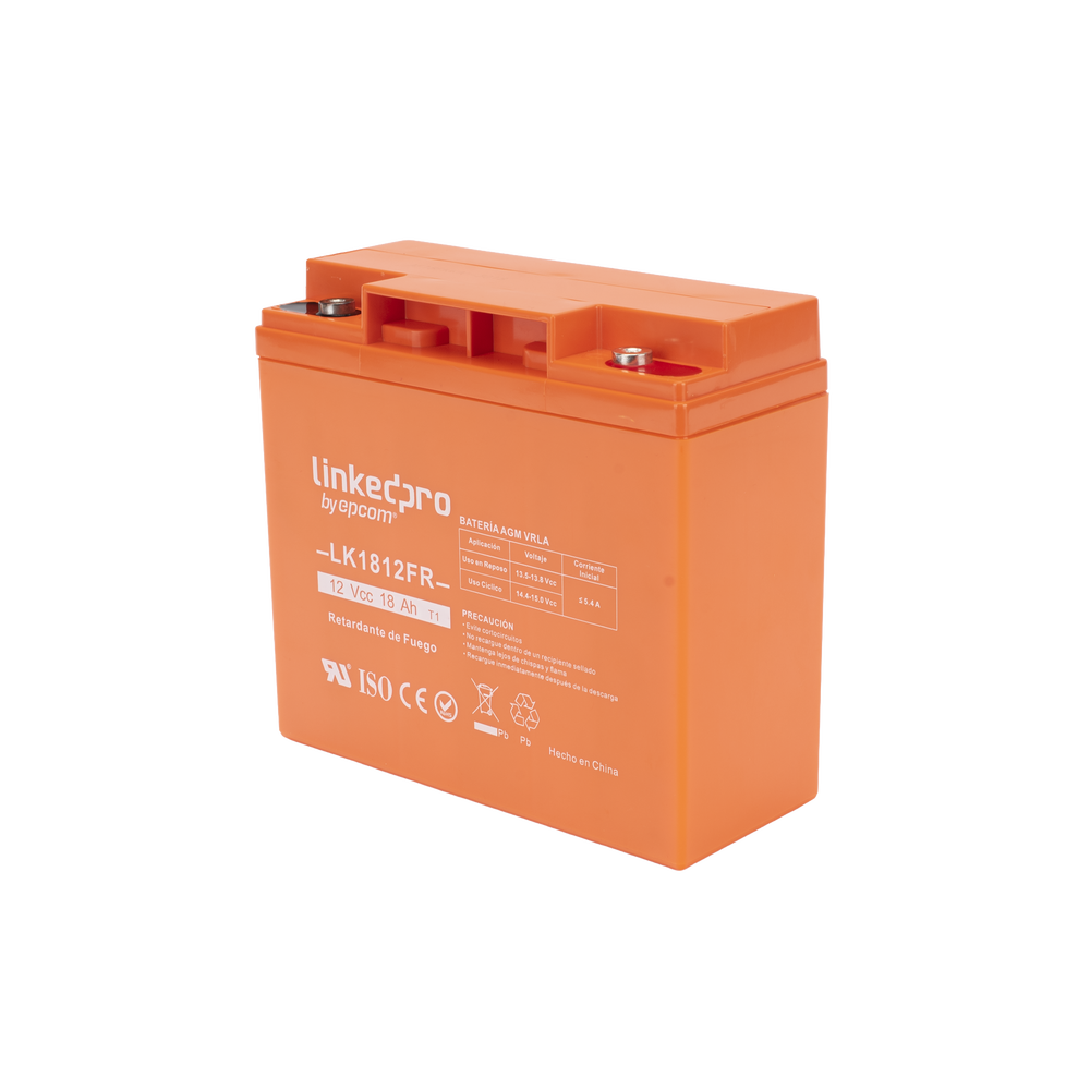 Batería de respaldo 12 V | 18 Ah | AGM | Certificada UL94-V0 Retardante a la Flama | Especial para Seguridad Electrónica | UPS | Sistemas de Emergencia | Vida útil 5 años | Terminales T1 - Imagen 3