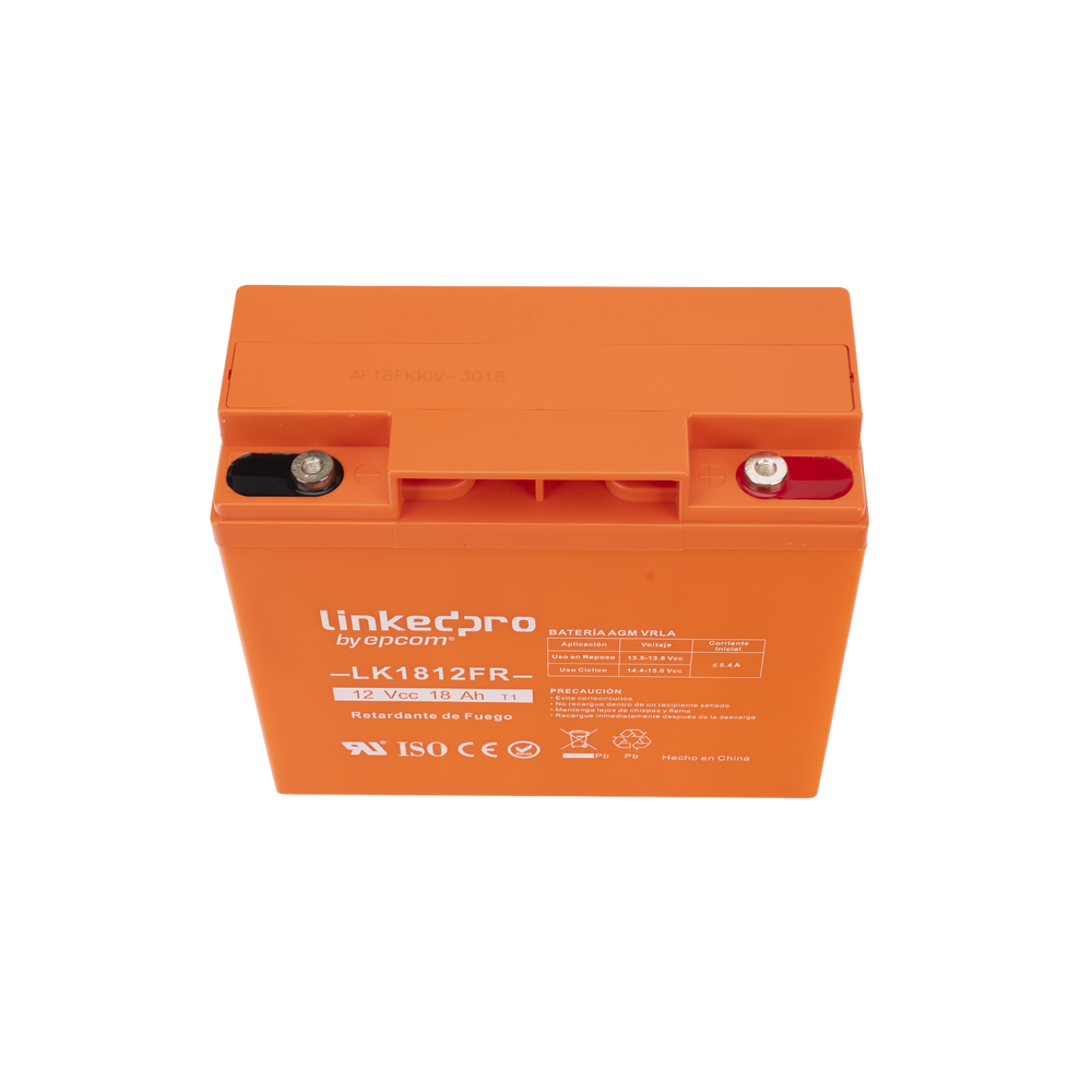 Batería de respaldo 12 V | 18 Ah | AGM | Certificada UL94-V0 Retardante a la Flama | Especial para Seguridad Electrónica | UPS | Sistemas de Emergencia | Vida útil 5 años | Terminales T1 - Imagen 4