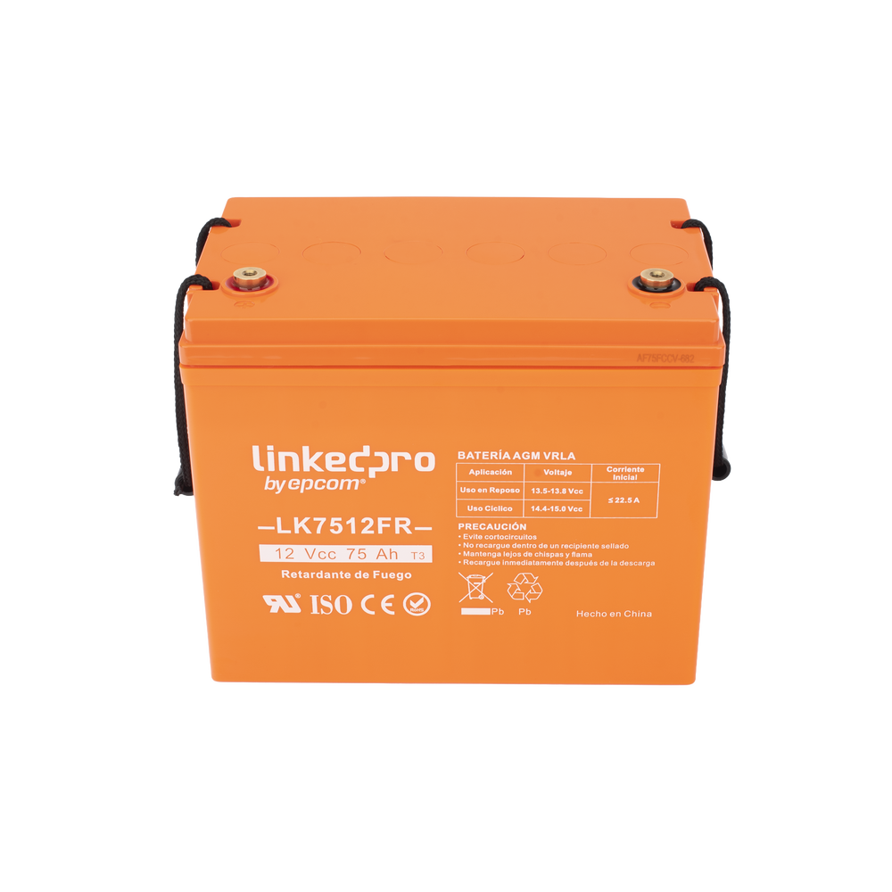 Batería de respaldo 12 V | 75 Ah | AGM | Certificada UL94-V0 Retardante a la Flama | Especial para Seguridad Electrónica | UPS | Sistemas de Emergencia | Vida útil 5 años | Terminales T3 - Imagen 3