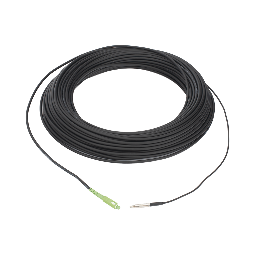 Rollo de Fibra Óptica Drop Redonda G657A2 Monomodo Simplex de 100 Metros (328.08 Pies) con Conectores SC/APC-SC/APC para Instalaciones Aéreas, Subterráneas o a la Intemperie
