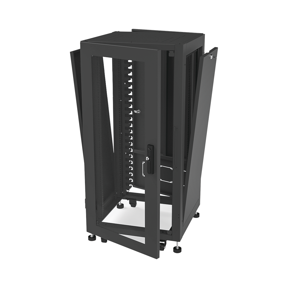 Gabinete Profesional para Telecomunicaciones de 19in, Instalación a Piso, 24UR, 600 mm Profundidad, Se envía el Gabinete Armado. - Imagen 3