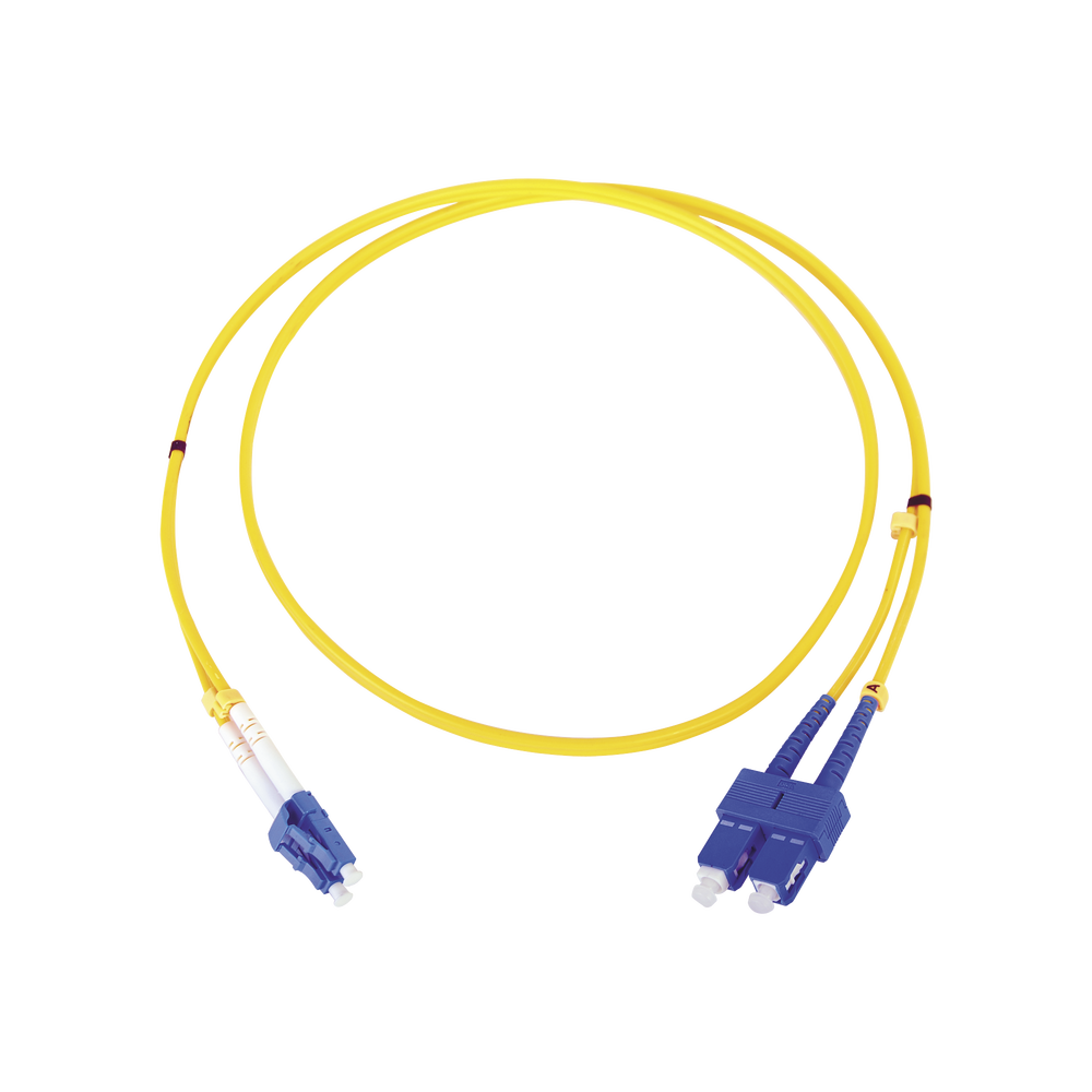 Jumper de Fibra Óptica Monomodo LC/SC Duplex de 1 Metro (3.28 Pies)