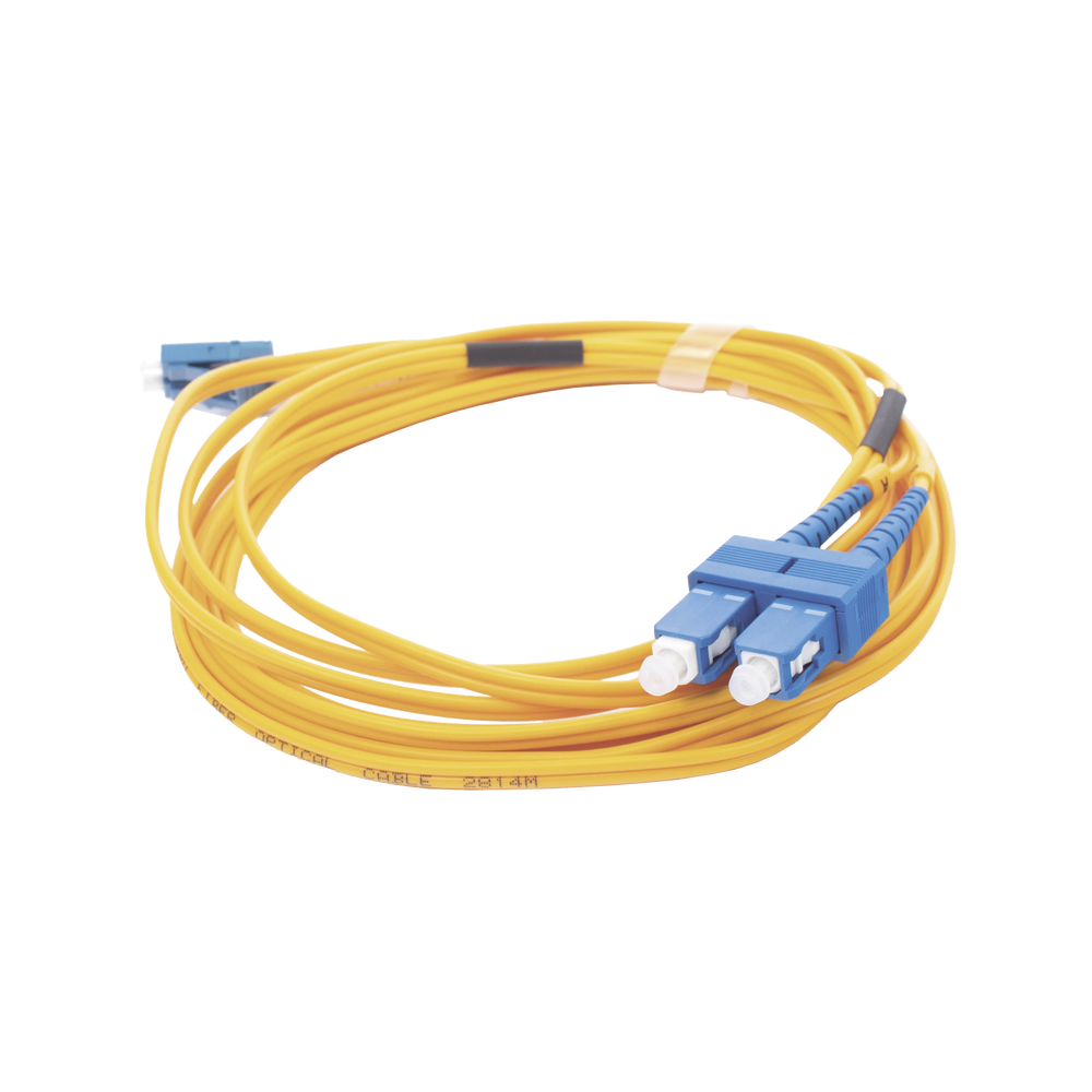 Jumper de Fibra Óptica Monomodo 9/125 LC/UPC-SC/UPC, PVC, 2.0 mm, Dúplex, Amarillo, 3 Metros (9.84 Pies) - Imagen 4