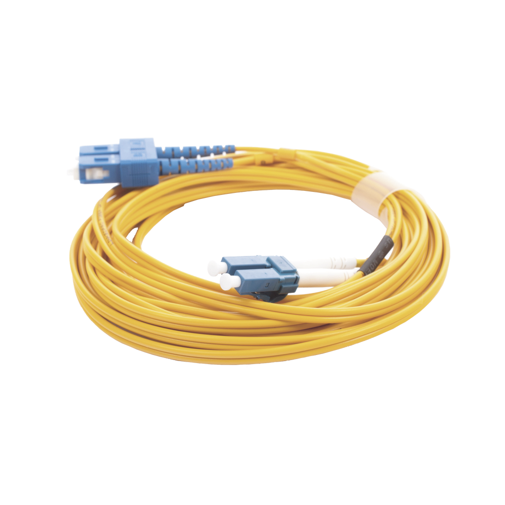 Jumper de Fibra Óptica Monomodo 9/125 LC/UPC-SC/UPC, PVC, 2.0 mm, Dúplex, Amarillo, 5 Metros (16.40 Pies) - Imagen 4