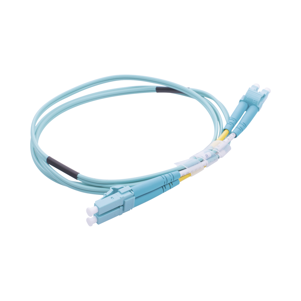 Jumper de Fibra Óptica Multimodo OM3 50/125 LC-LC OFNR (Riser), 2.0 mm, Dúplex, Aqua, 1 Metro (3.28 Pies) - Imagen 3