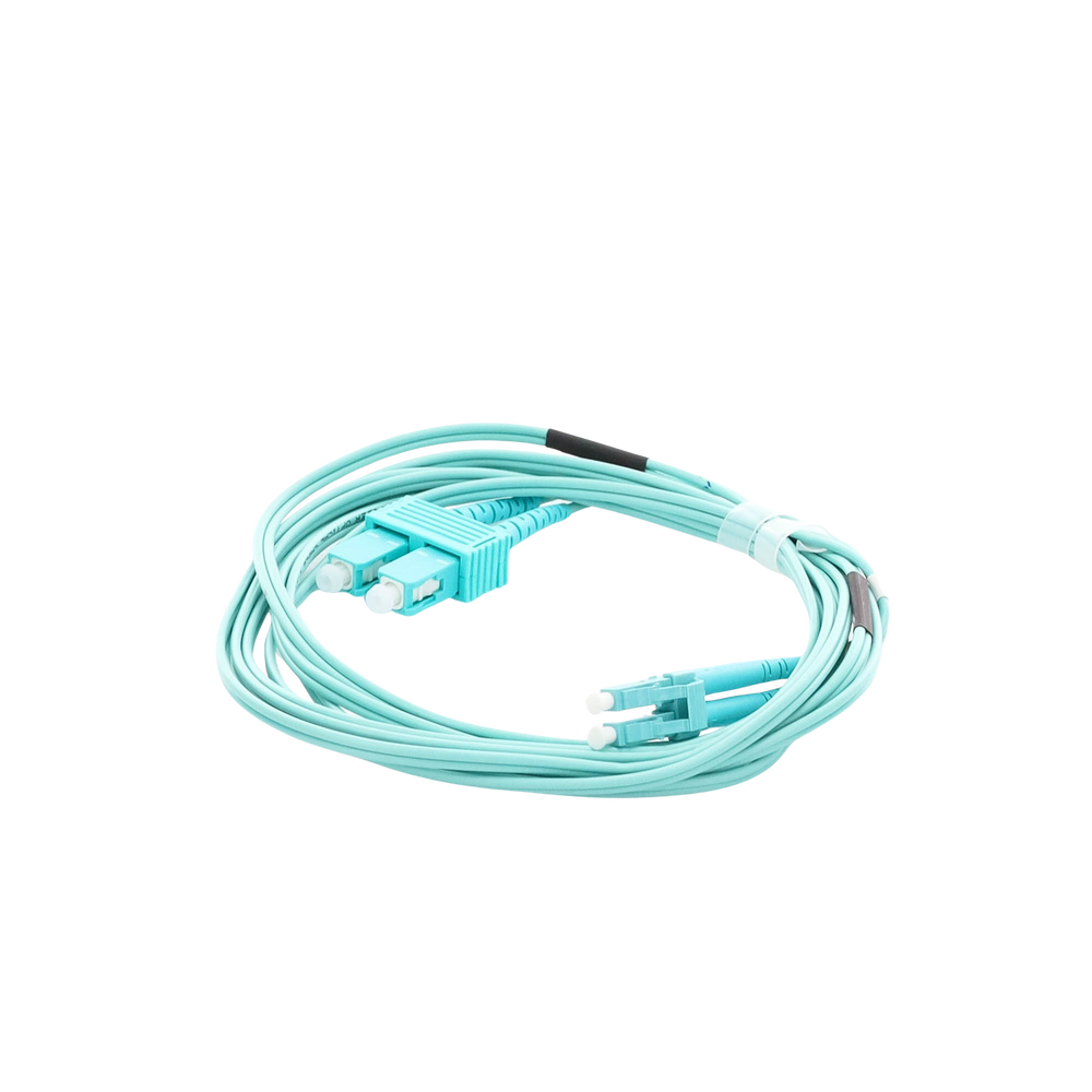Jumper de Fibra Óptica Multimodo OM3 50/125 LC-SC OFNR (Riser), 2.0 mm, Dúplex, Aqua, 3 metros (9.84 pies) - Imagen 3