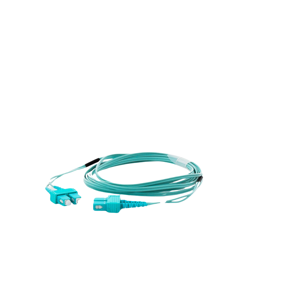 Jumper de Fibra Óptica Multimodo OM3 50/125 SC-SC OFNR (Riser), 2.0 mm, Dúplex, Aqua, 3 Metros (9.84 Pies) - Imagen 2
