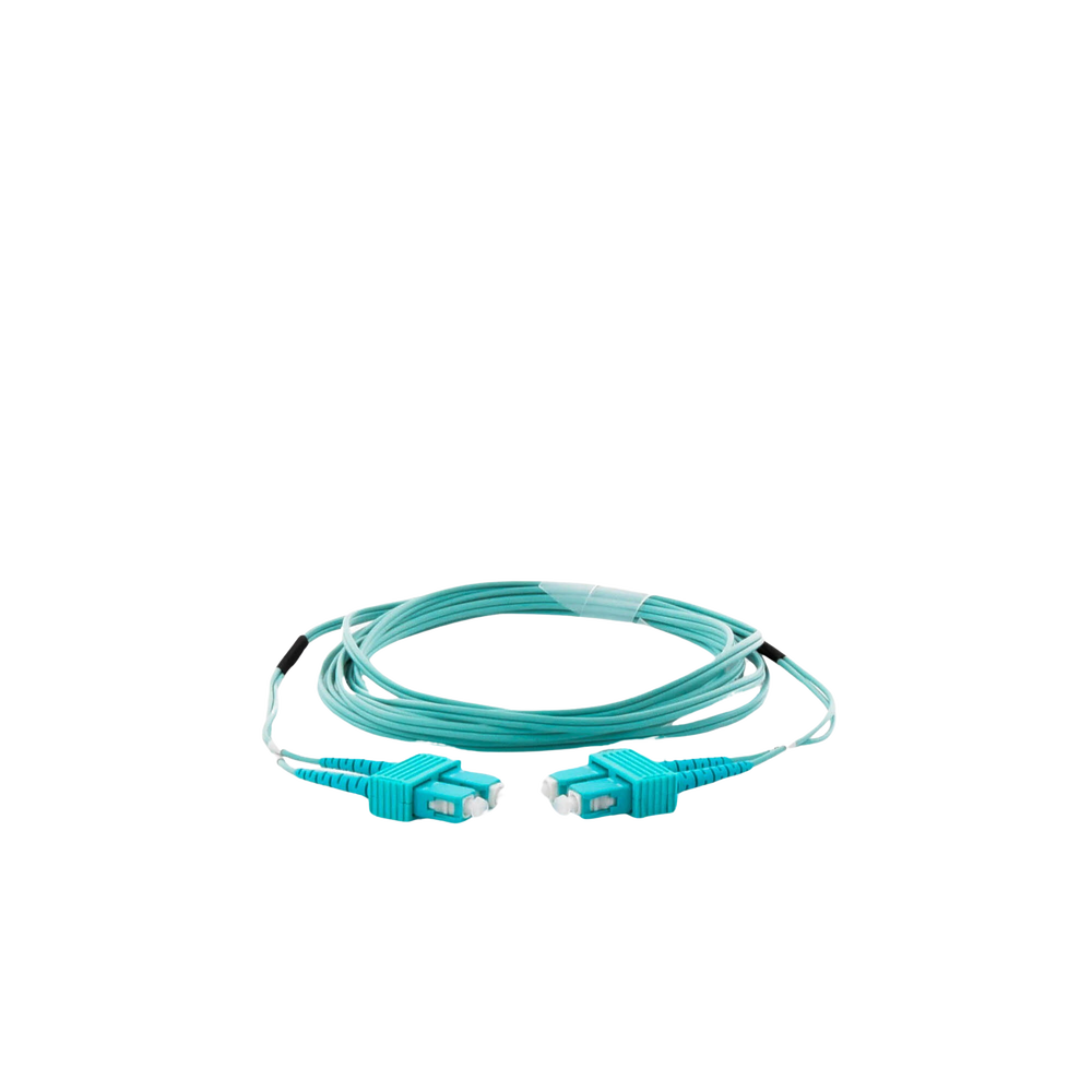 Jumper de Fibra Óptica Multimodo OM3 50/125 SC-SC OFNR (Riser), 2.0 mm, Dúplex, Aqua, 3 Metros (9.84 Pies) - Imagen 4
