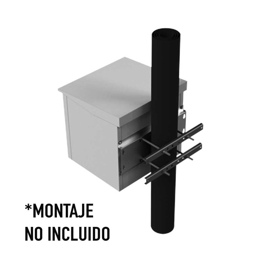 Gabinete de Exterior con Rack de 19" de 9UR con Ventiladores y Termostato, Se envía el Gabinete armado, (Montaje a poste o torre se vende por separado). - Imagen 7