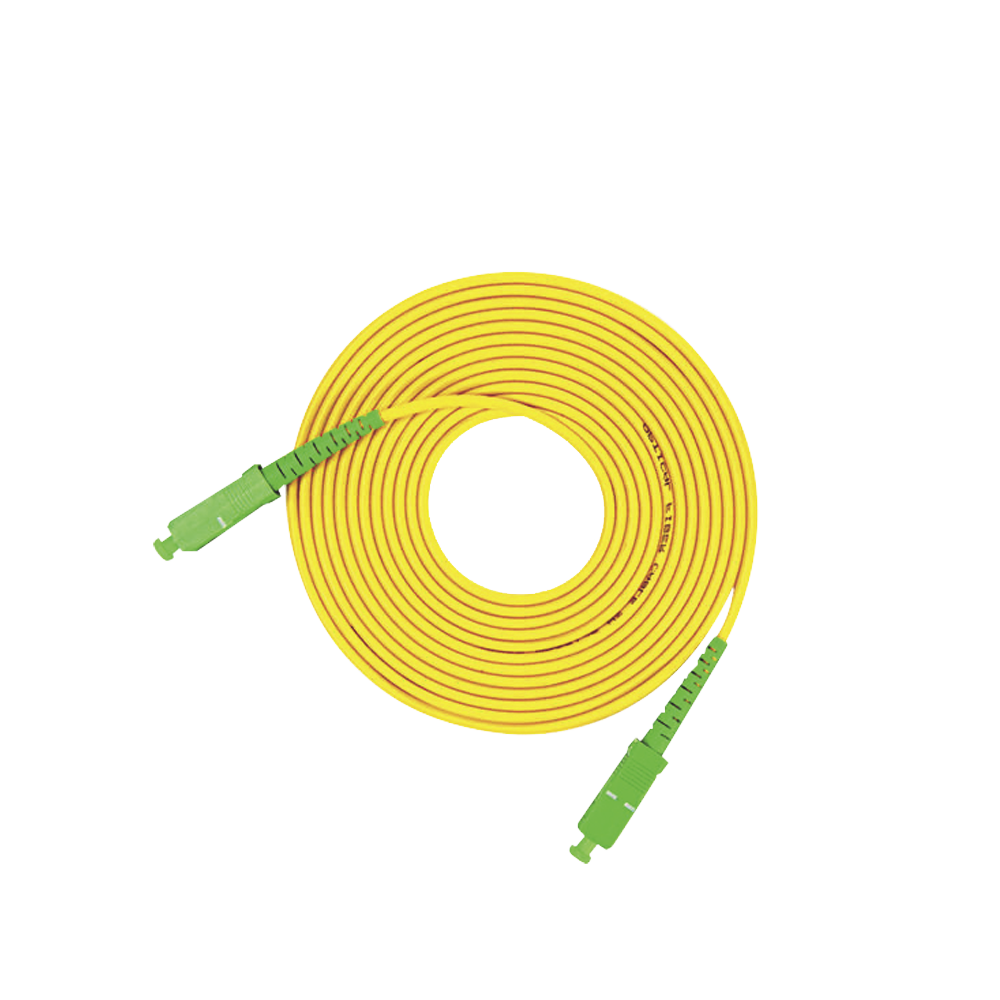Jumper de Fibra Óptica Monomodo SC/APC-SC/APC Simplex, Color Amarillo, 3 Metros (9.84 Pies)