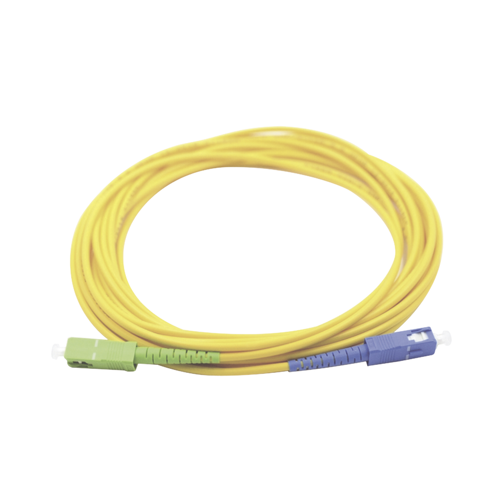 Jumper de Fibra Óptica Monomodo SC/UPC-SC/APC Simplex, Color Amarillo 3 Metros (9.84 Pies)