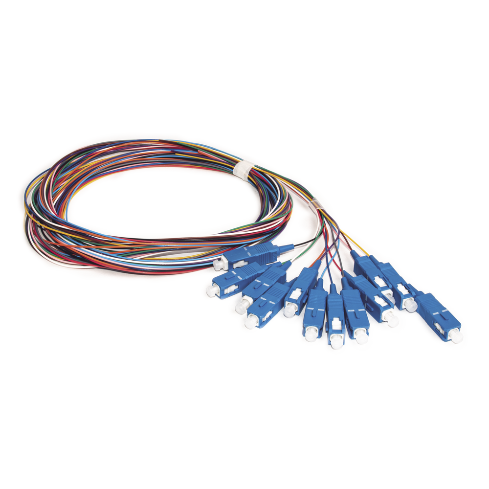 Kit de 12 Pigtails SC/UPC Monomodo 2 Metros (6.56 Pies)