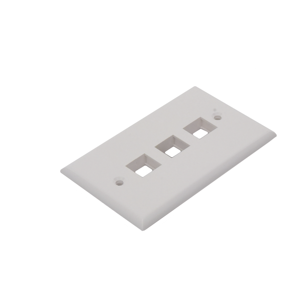 Placa de Pared de 3 Puertos, Keystone, Color Blanco - Imagen 3