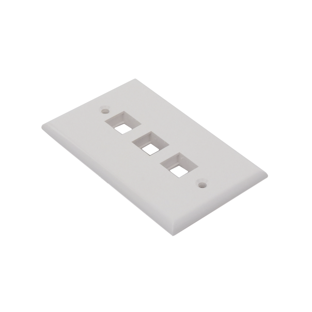 Placa de Pared de 3 Puertos, Keystone, Color Blanco - Imagen 5