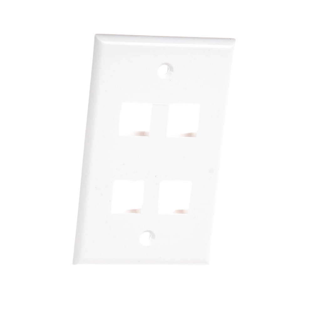 Placa de Pared de 4 Puertos, Keystone, Color Blanco - Imagen 4