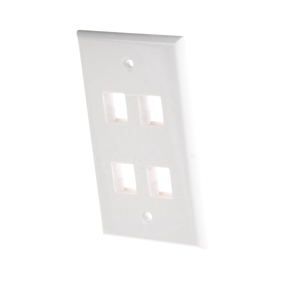 Placa de Pared de 4 Puertos, Keystone, Color Blanco - Imagen 5