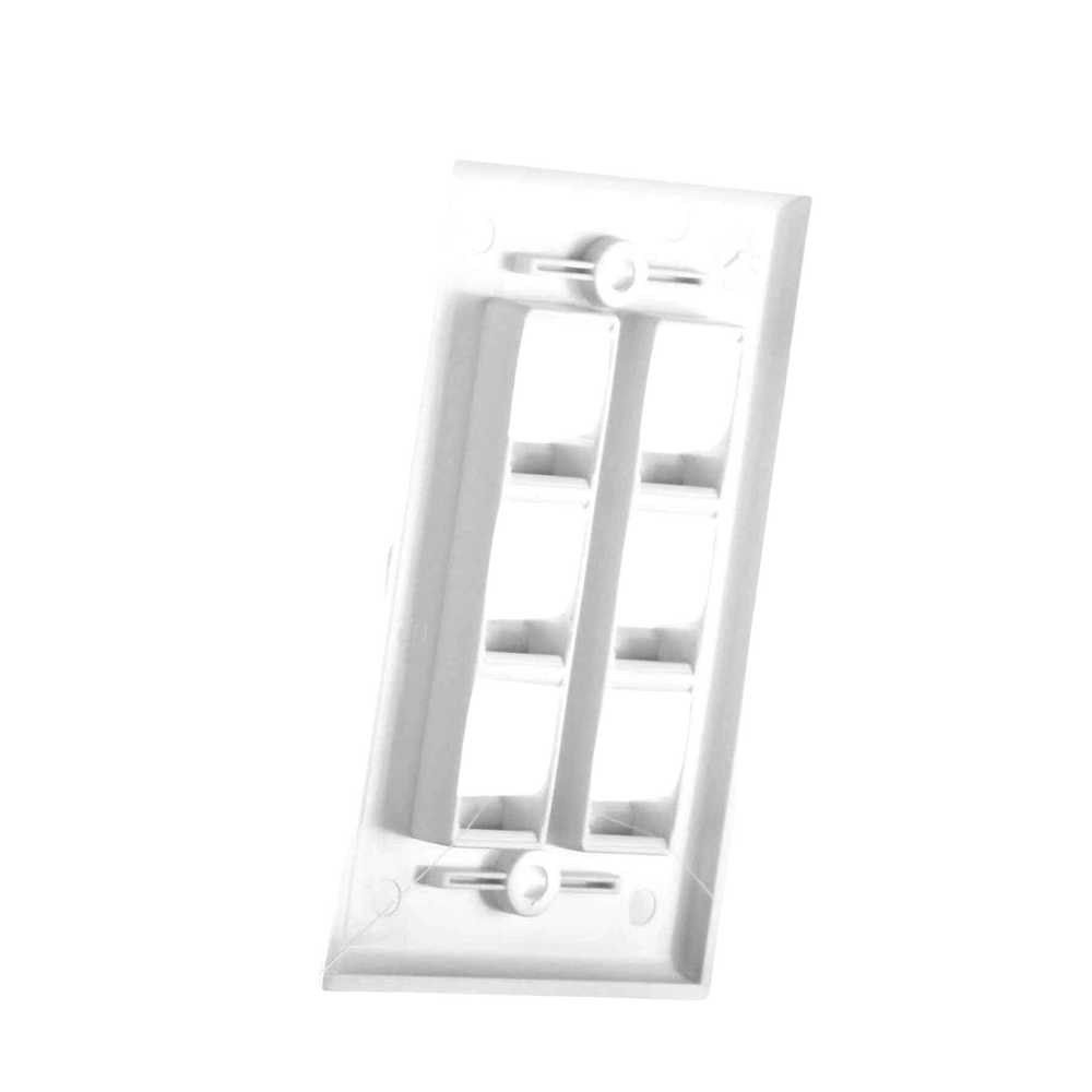 Placa de Pared de 6 Puertos, Keystone, Color Blanco - Imagen 4