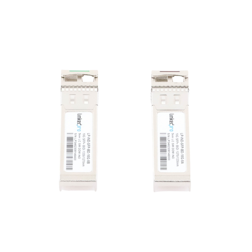 Transceptores Ópticos Industriales Bidireccionales SFP+ (Mini-Gbic) / Monomodo 1270 & 1330 nm / 10 Gbps / 10GBASE / Conector LC/UPC Simplex / DDM / Hasta 5 km / 2 Piezas - Imagen 3