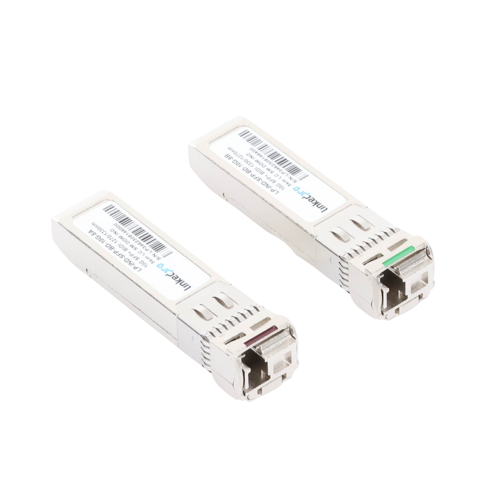Transceptores Ópticos Industriales Bidireccionales SFP+ (Mini-Gbic) / Monomodo 1270 & 1330 nm / 10 Gbps / 10GBASE / Conector LC/UPC Simplex / DDM / Hasta 5 km / 2 Piezas - Imagen 4