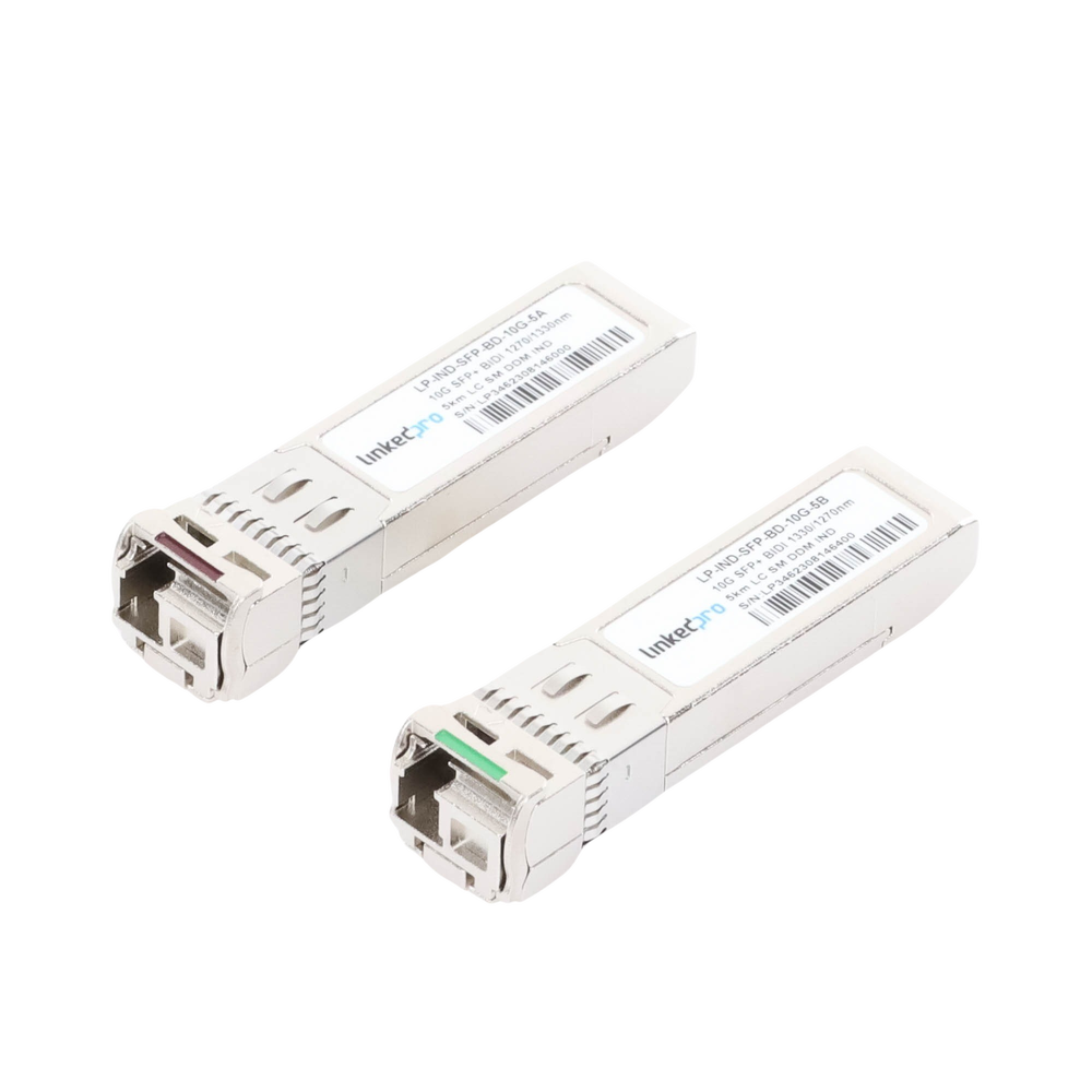 Transceptores Ópticos Industriales Bidireccionales SFP+ (Mini-Gbic) / Monomodo 1270 & 1330 nm / 10 Gbps / 10GBASE / Conector LC/UPC Simplex / DDM / Hasta 5 km / 2 Piezas - Imagen 5