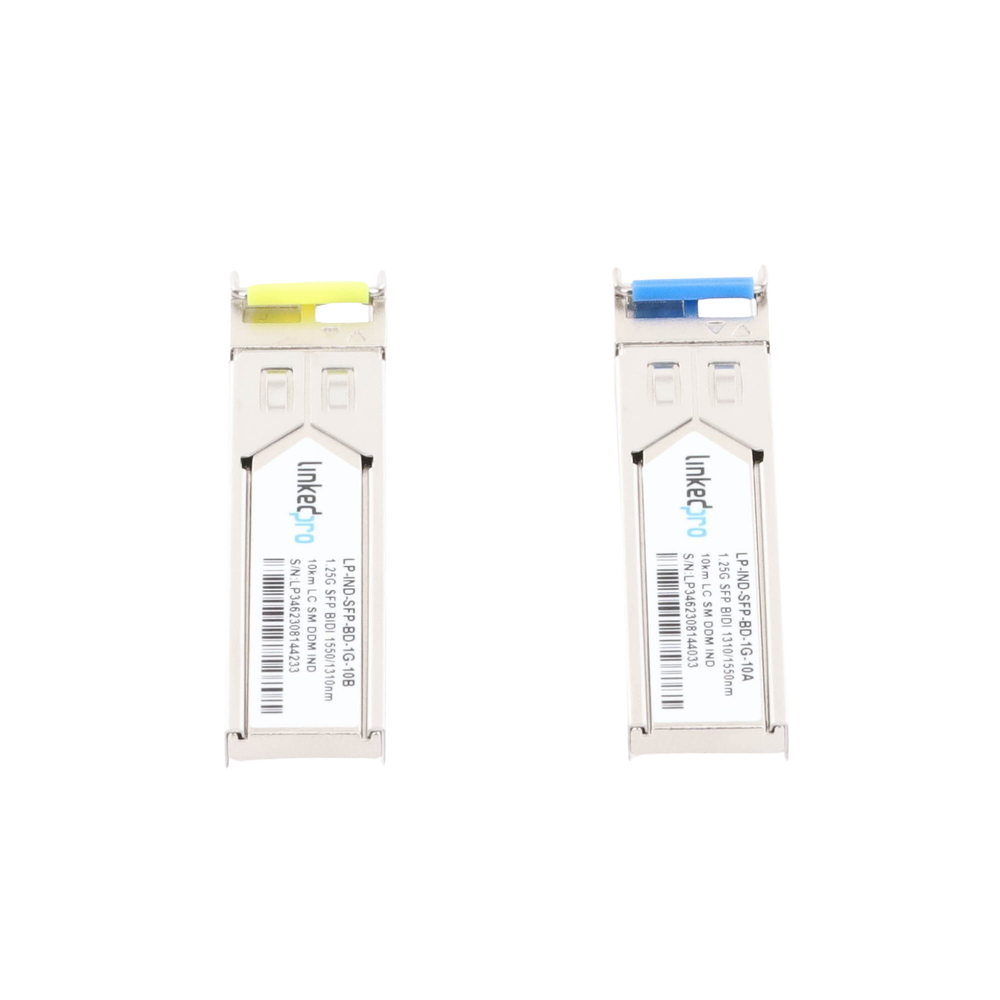 Transceptores Ópticos Industriales Bidireccionales SFP (Mini-Gbic) / Monomodo 1310 & 1550 nm / 1.25 Gbps / 1000BASE-BX / Conector LC/UPC Simplex / DDM / Hasta 10 km / 2 Piezas - Imagen 3