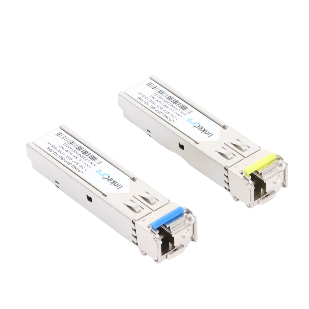 Transceptores Ópticos Industriales Bidireccionales SFP (Mini-Gbic) / Monomodo 1310 & 1550 nm / 1.25 Gbps / 1000BASE-BX / Conector LC/UPC Simplex / DDM / Hasta 10 km / 2 Piezas - Imagen 4