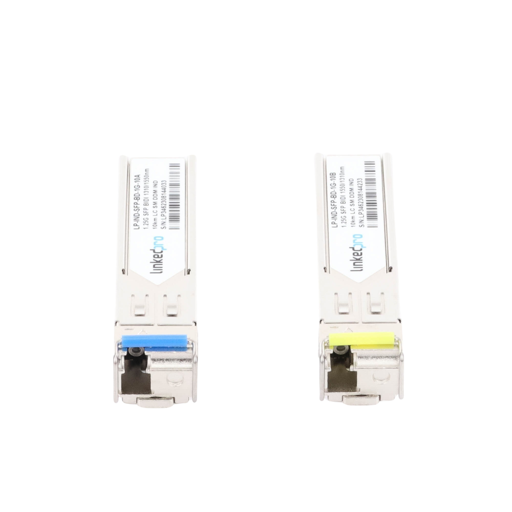 Transceptores Ópticos Industriales Bidireccionales SFP (Mini-Gbic) / Monomodo 1310 & 1550 nm / 1.25 Gbps / 1000BASE-BX / Conector LC/UPC Simplex / DDM / Hasta 10 km / 2 Piezas - Imagen 5