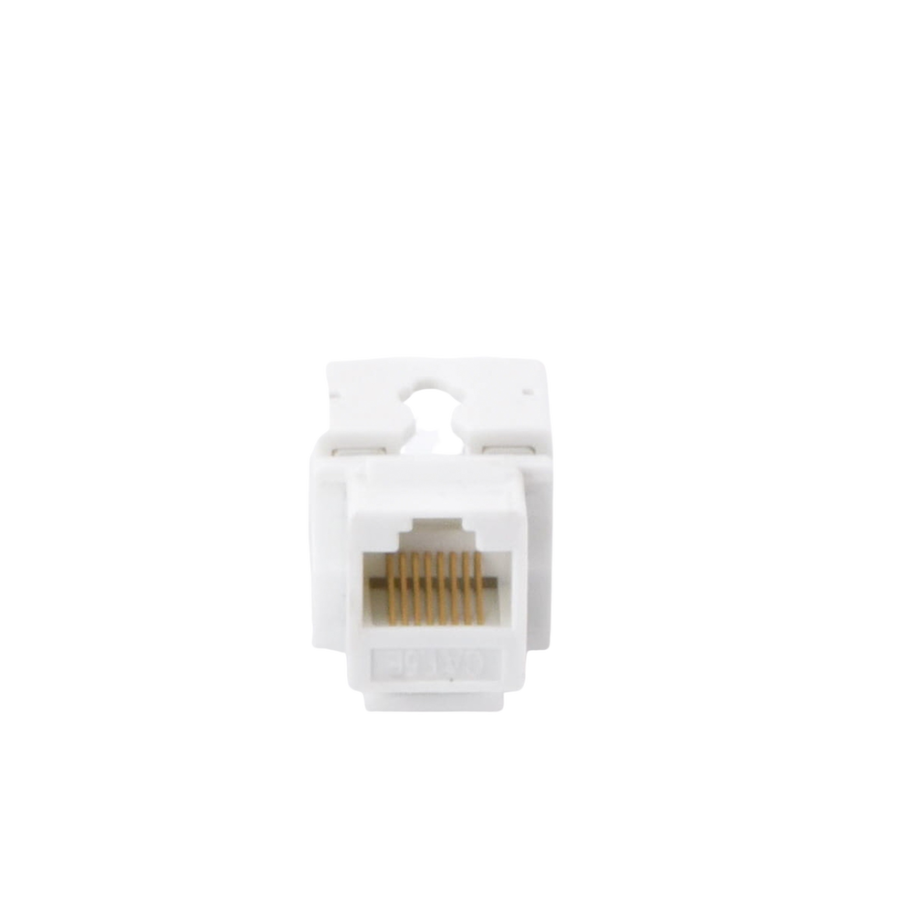 Módulo Jack Keystone Cat5e con Terminación 110 (Punchdown) para Faceplate - Color Blanco - Imagen 3