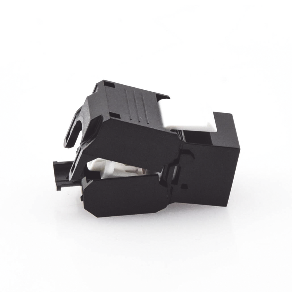 Módulo Jack Keystone Cat5e (Toolless), con Terminación en Ángulo 180 - Color Negro, Compatible con Faceplate y Patchpanel Linkedpro - Imagen 3