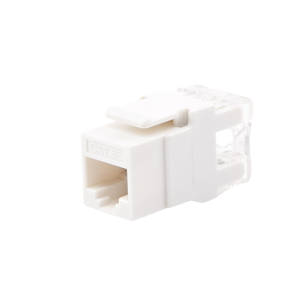 Módulo Jack Keystone Cat5e con Terminación en Ángulo 180 - Color Blanco - Imagen 2