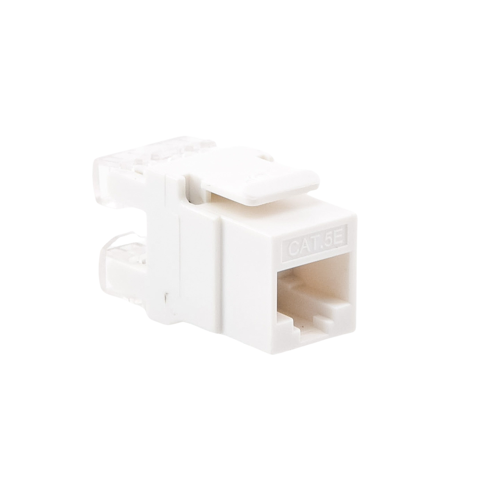 Módulo Jack Keystone Cat5e con Terminación en Ángulo 180 - Color Blanco - Imagen 4