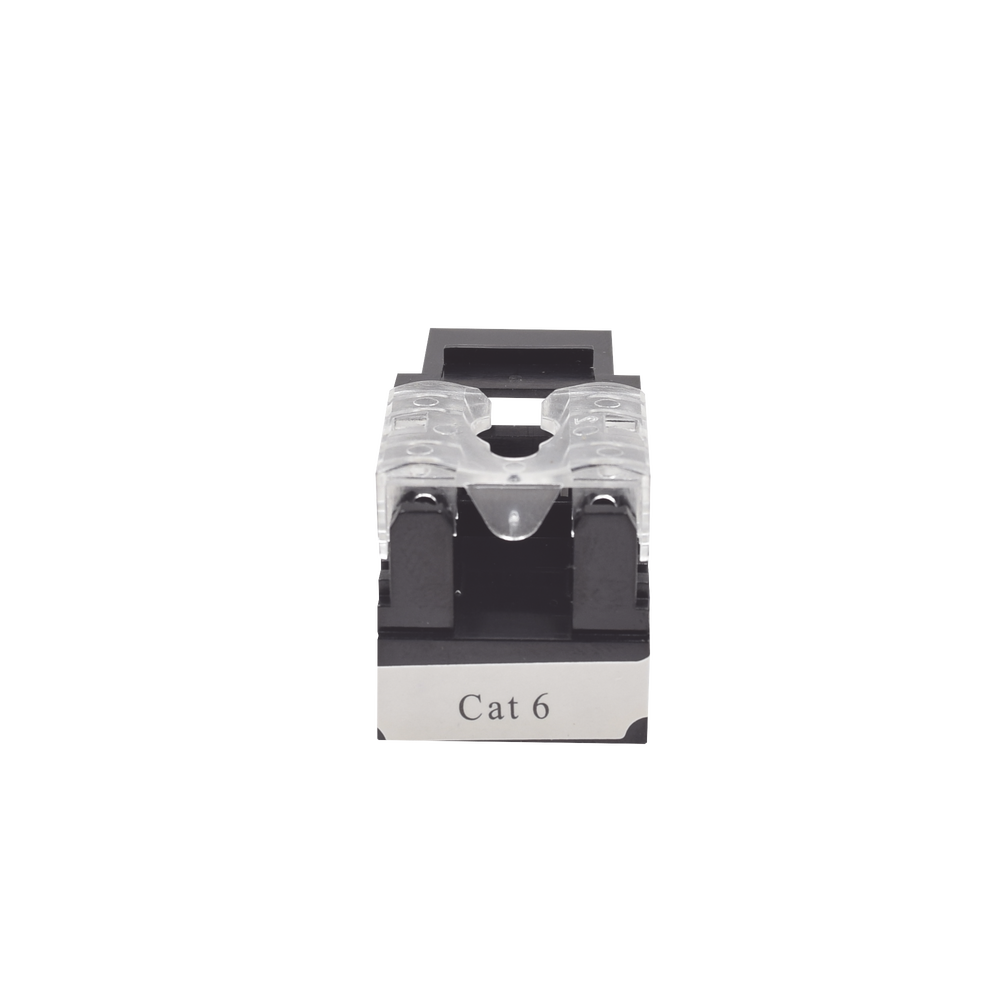Módulo Jack Keystone Cat6 con Terminación 110 (Punchdown) para Faceplate - Color Negro - Imagen 4